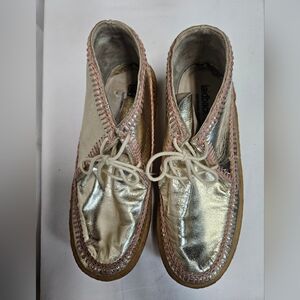 Laidbacklondon LUXE Gold Leather Handmade High-top Shoes Sz 40 (9) NWOT